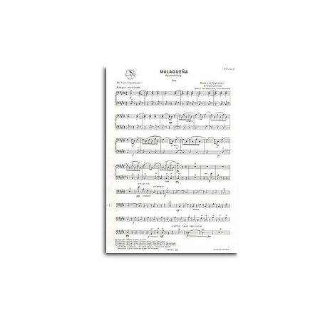 Ernesto Lecuona: Malaguena - Bass Part