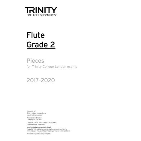 Trinity Flute Exams 2017-2020 Grade 2 Part Only