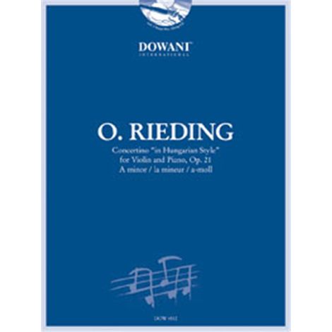 Rieding Concertino in Hungarian Style Op. 21 in A minor for Violin and Piano with CD