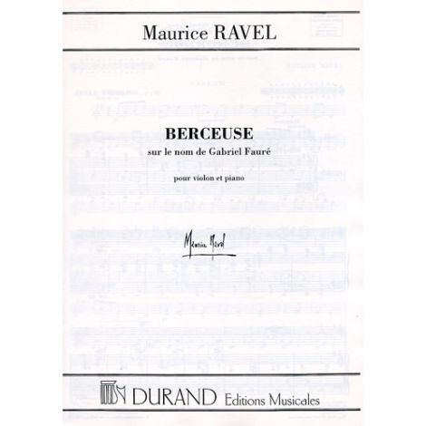 Ravel Berceuse sur le nom de Faure