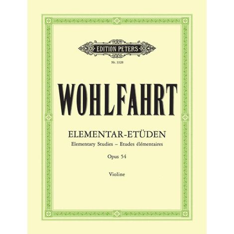 Wohlfahrt 40 Elementary Studies Op. 54 (Ed. Sitt) (Edition Peters)