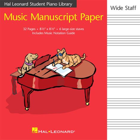Hal Leonard Student Piano Library: Music Manuscript Paper Wide Staff