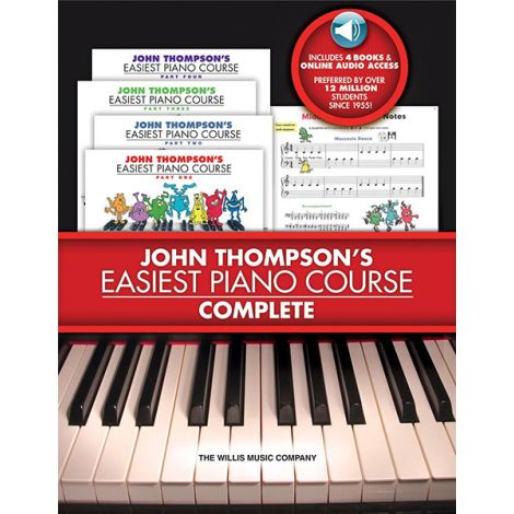 JOHN THOMPSON'S EASIEST PIANO COURSE - COMPLETE 4-Book/Audio Boxed Set