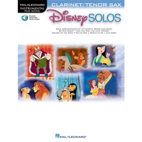 Disney Solos (Clarinet Or Tenor Saxophone) (Book/Online Audio)