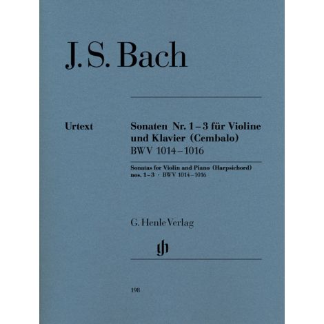 Bach: Violin Sonatas No. 1-3 BWV 1014-1016 (Henle Urtext)