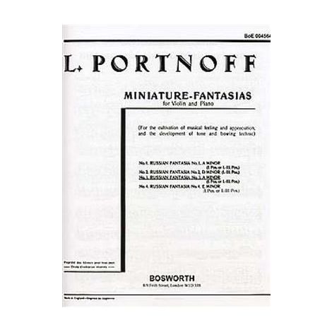 Leo Portnoff Russian Fantasia No.3 In A Minor For Violin And Piano