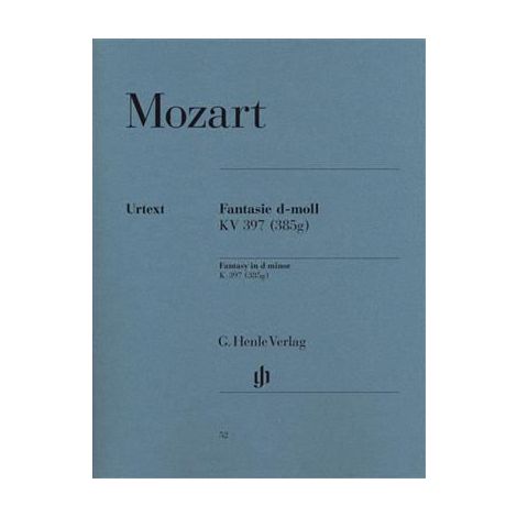 Mozart: Fantasy (Fantasia) in D Minor, K.397 (Henle Urtext)