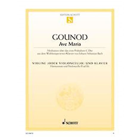 Bach/Gounod: Ave Maria Violin (or Cello) and Piano