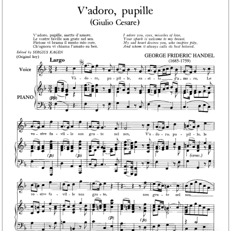  V'Adoro Pupille From Giulio Cesare (High) 