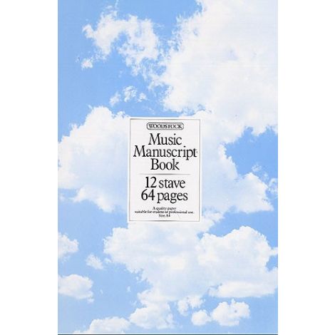 WOODSTOCK MUSIC MANUSCRIPT PAPER  12 STAVE   64 PAGES (A4)