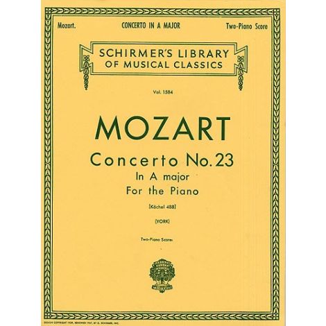 Wolfgang Amadeus Mozart: Piano Concerto No.23 In A Major (2-Piano Score)