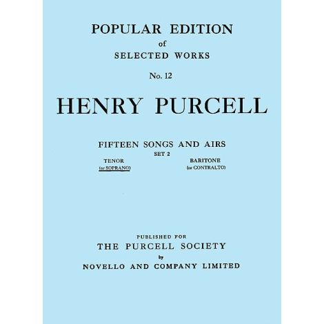 Henry Purcell: Fifteen Songs And Airs - Set 2 (Soprano Or Tenor)
