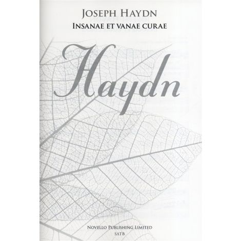 Joseph Haydn: Insanae Et Vanae Curae (New Engraving)