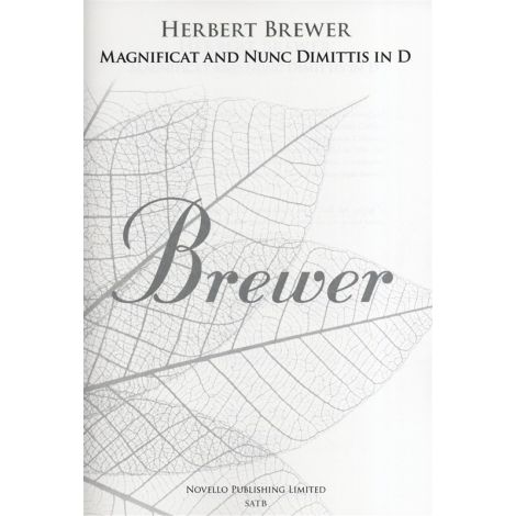 Herbert Brewer: Magnificat And Nunc Dimittis In D (New Engraving)