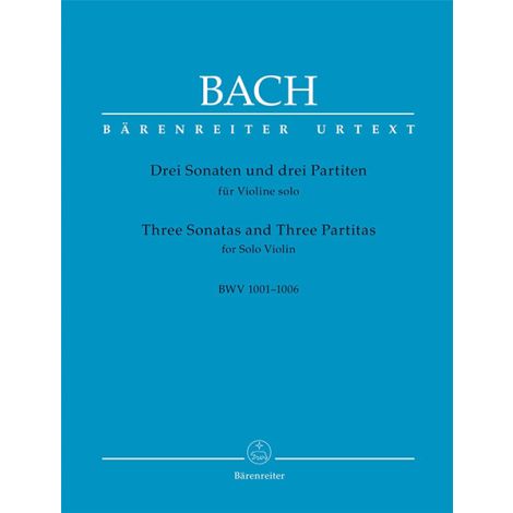 Bach 3 Sonatas & 3 Partitas for Violin Solo (BWV 1001-1006) URTEXT